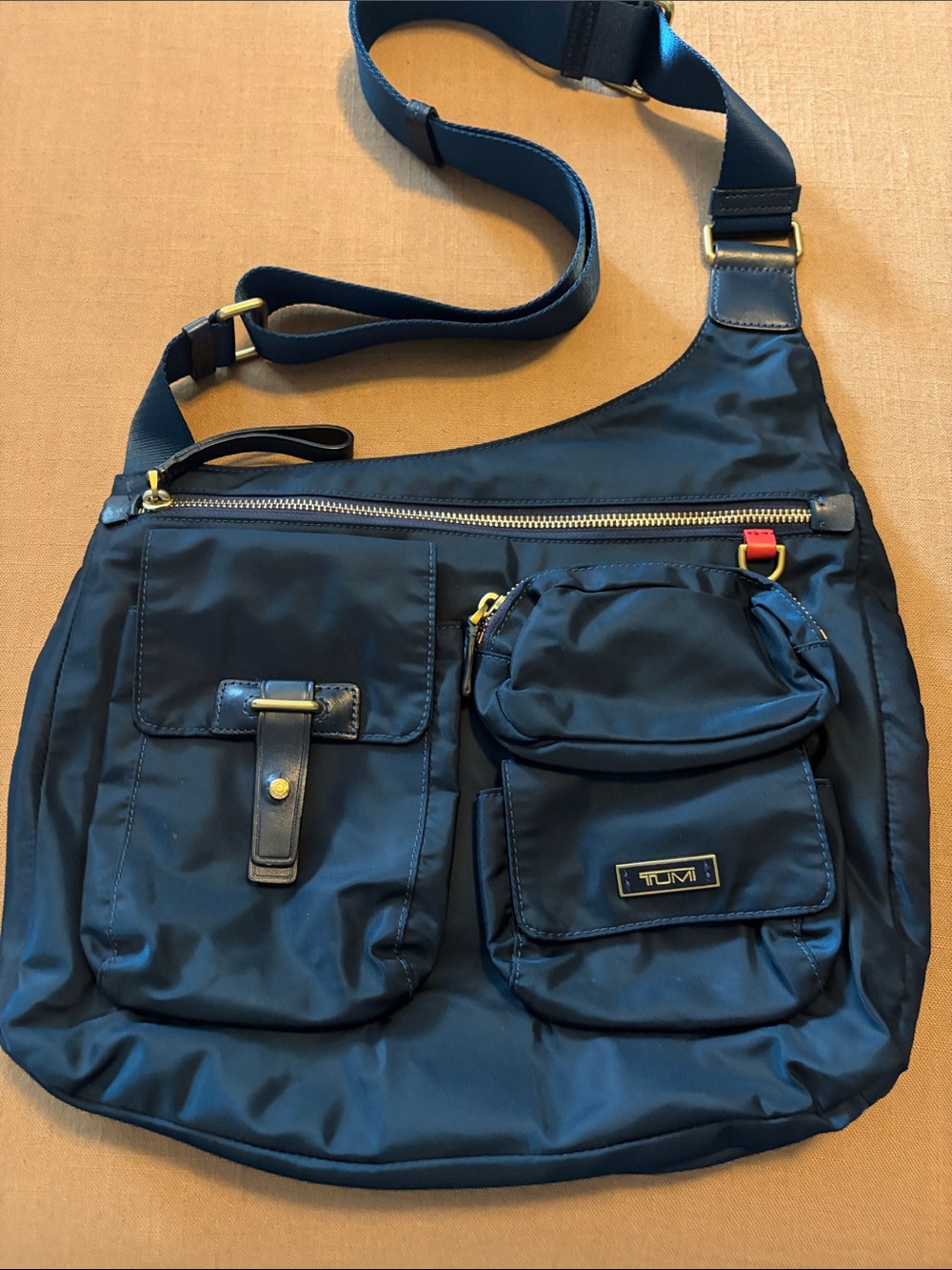 Tumi Voyageur Sumatra Crossbody Messenger Bag with Gold Hardware